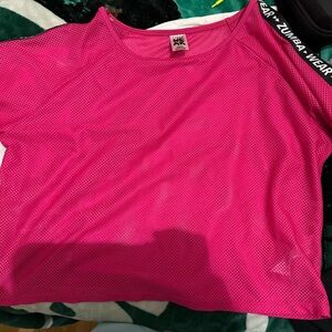 Zumba Pink Mesh Top size XS